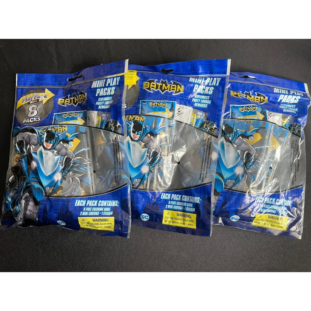 Batman Mini‎ Play Packs 24 Count Bulk DC Comics Coloring Activity Sets Bendon